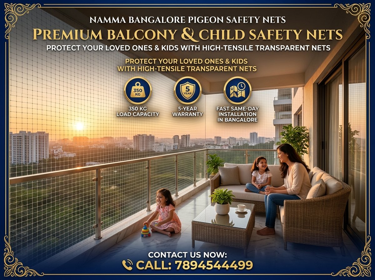 Namma Bangalore Balcony and Child Safety Nets Promotional Poster - 350 KG Load Capacity